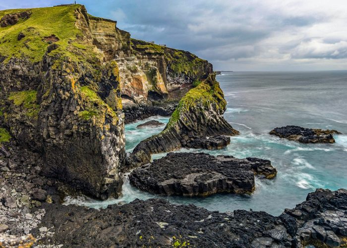 Londrangar coastal walk in Snaefellsnes National Park, Iceland.