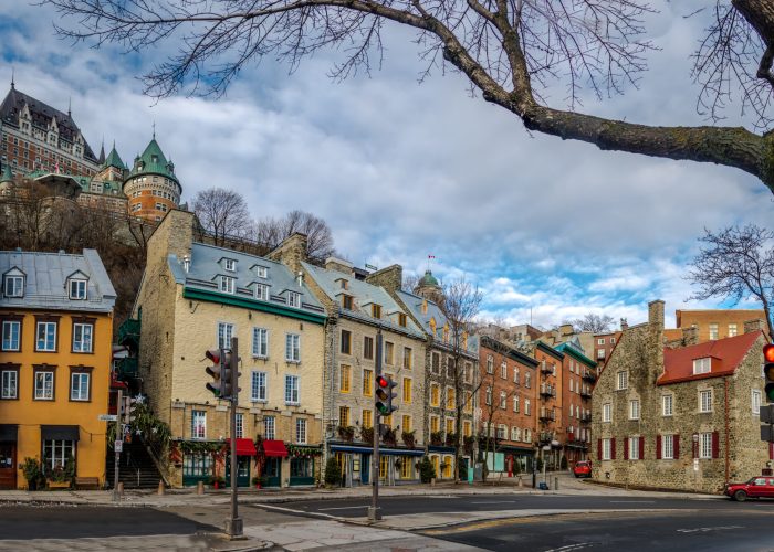 Lower Old Town (Basse-Ville) and Frontenac Castle - Quebec City,